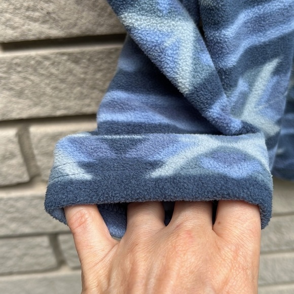 Eddie Bauer Aztec Pattern Blue 1/4 Zip Fleece Pullover S - Picture 8 of 8